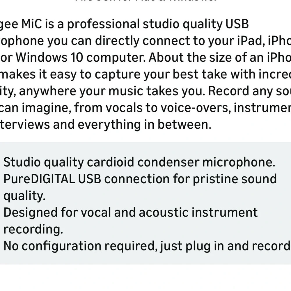 USB Microphone - Black and Silver